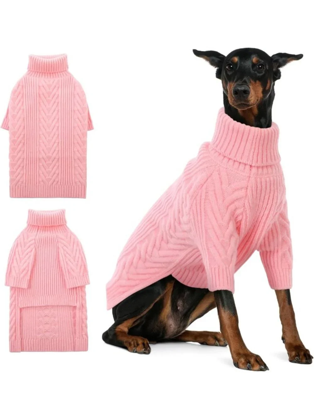 Cozy Knit Dog Sweater for XL Dogs, Warm Winter Apparel for Large Breeds